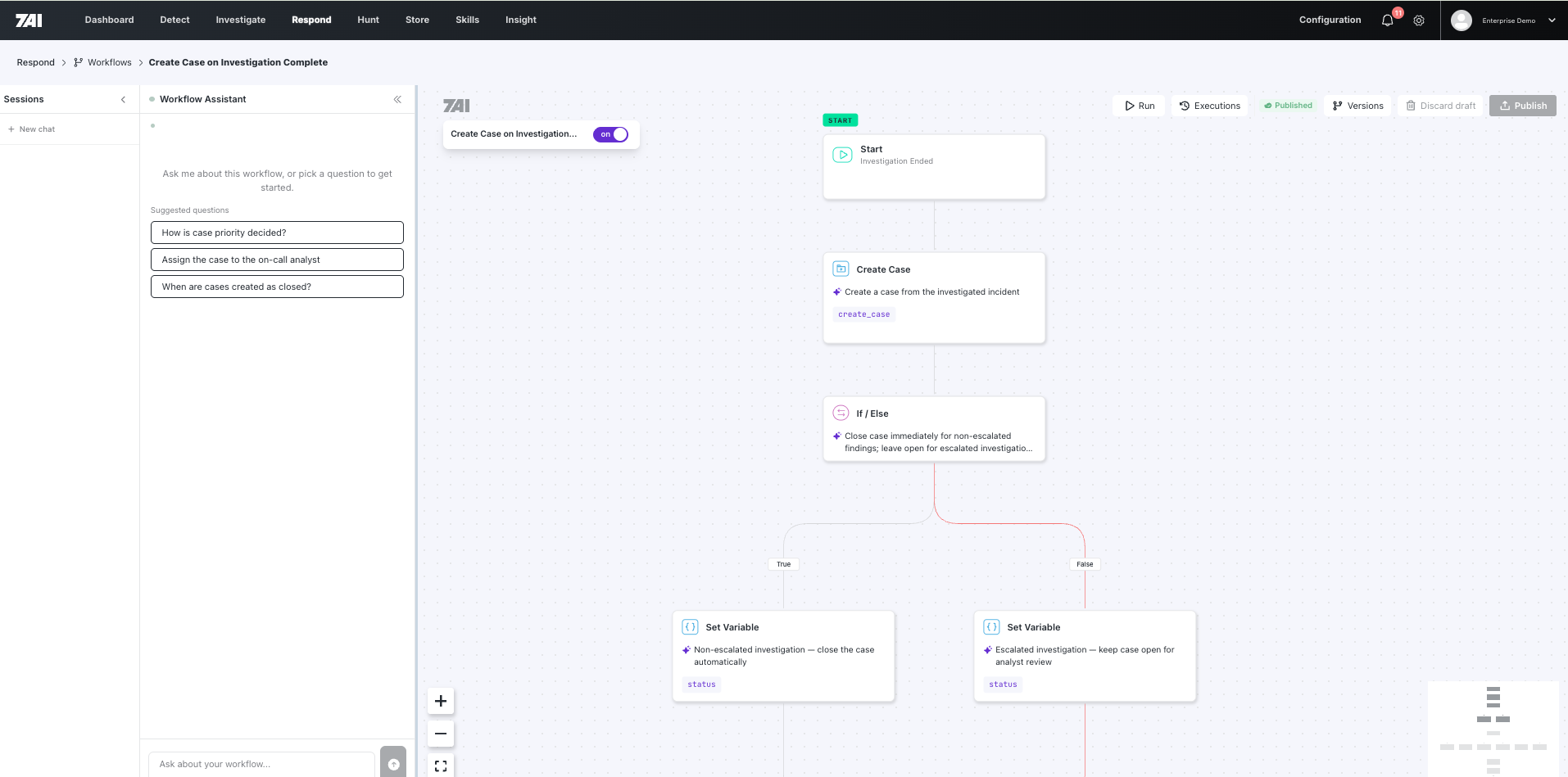 7AI response workflow designer