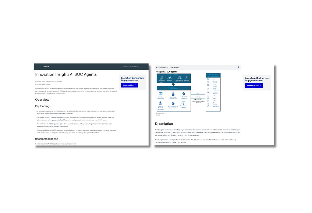 Gartner®, Innovation Insight: AI SOC Agents